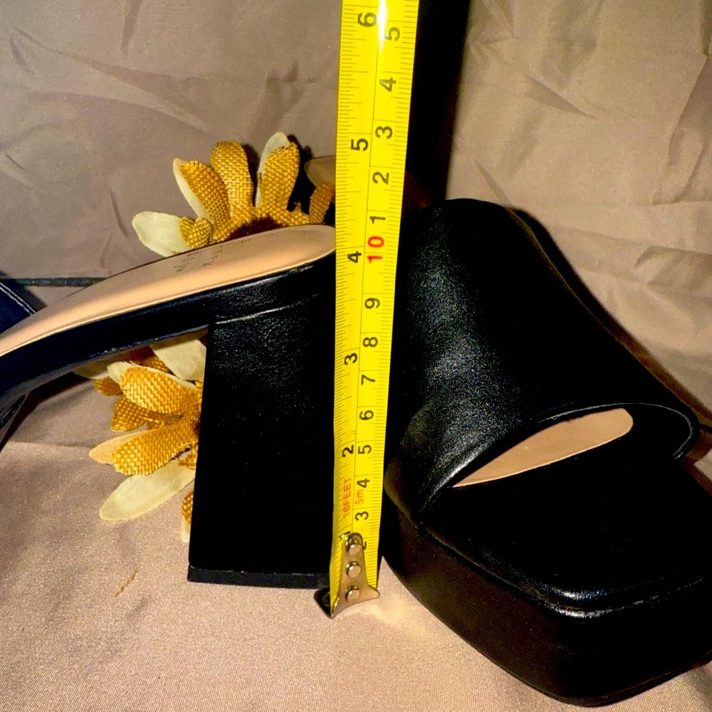 Black Women's Platform Sandals Heels - Picture 2 of 4